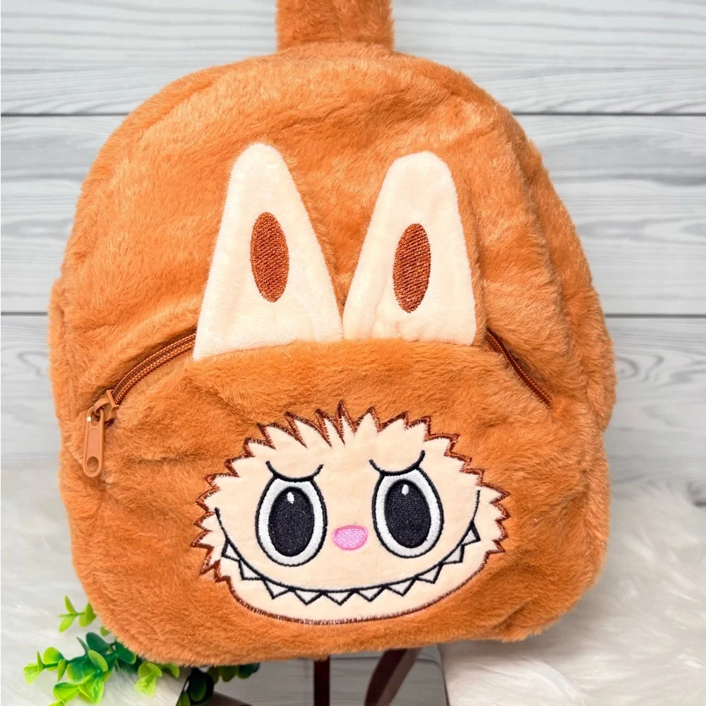 Tan Labubu Plush Backpack‎